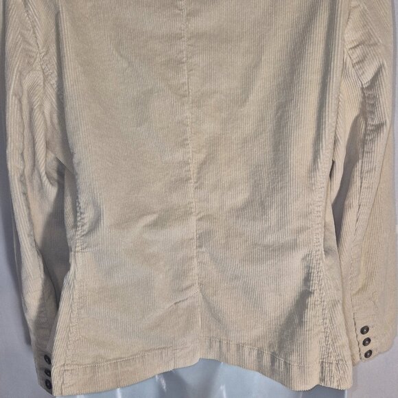 Talbots cream colored stretch Corduroy jacket in size 14/Large - Picture 13 of 16